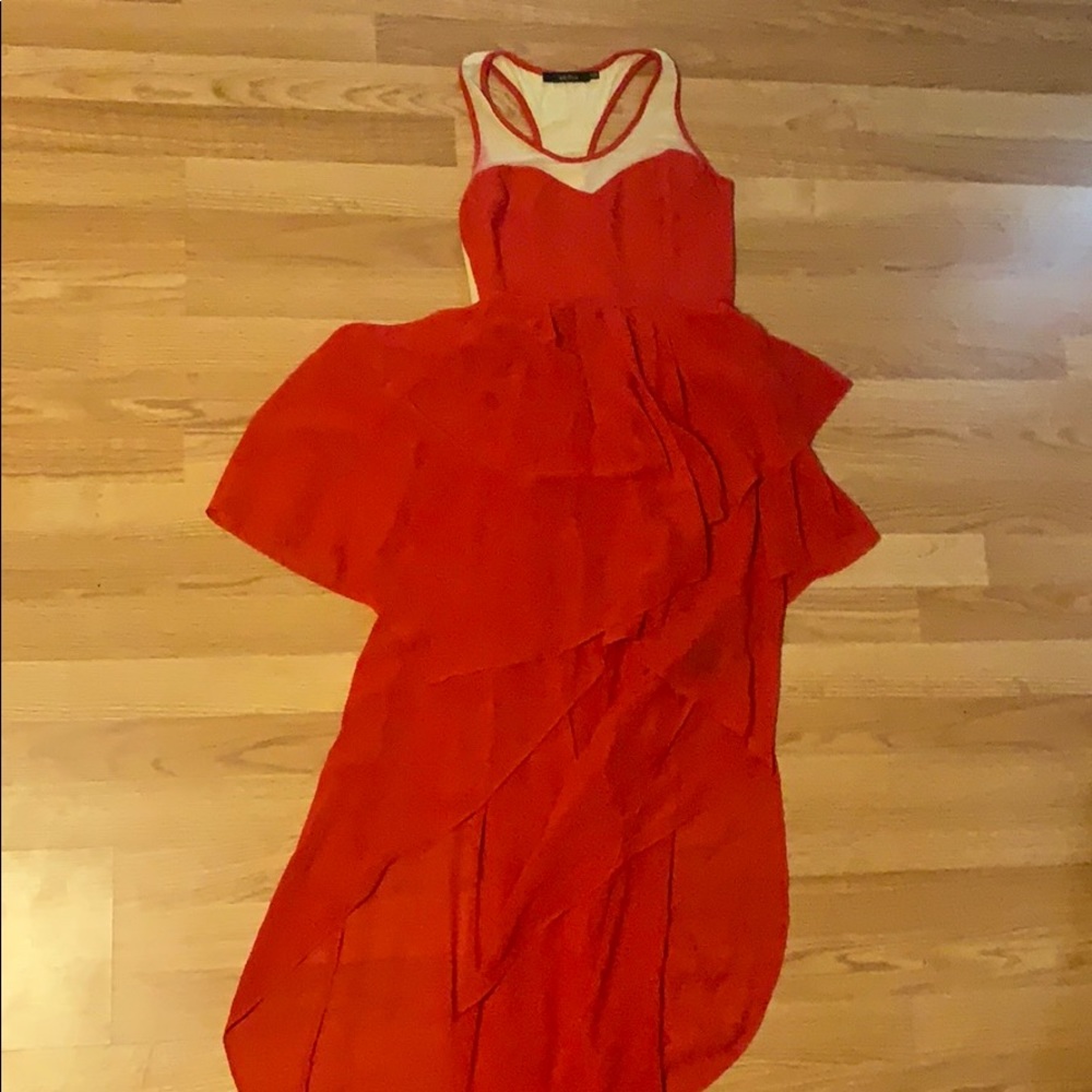 High-low red maxi by ark & co., size medium